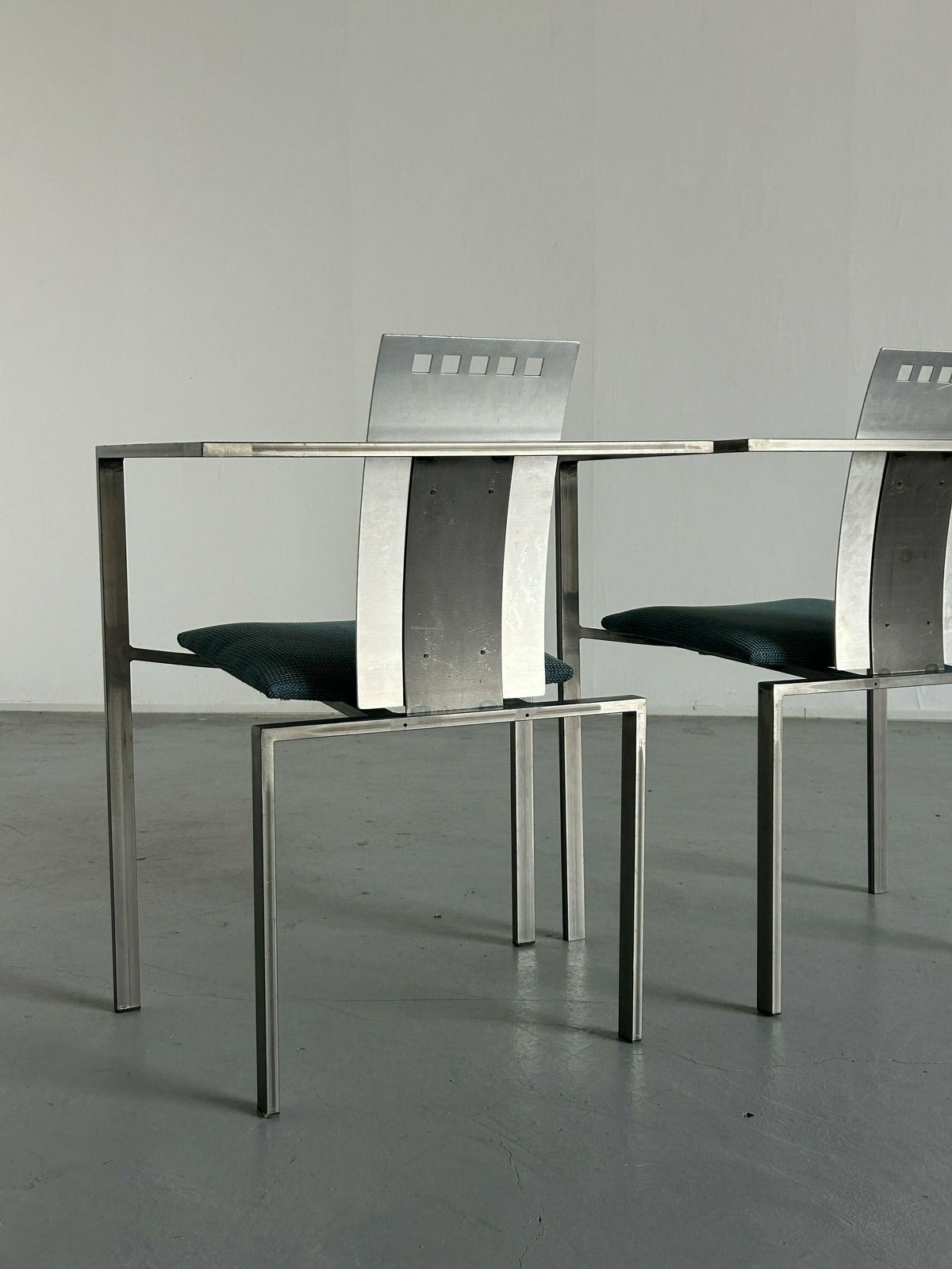 1 Of 2 Memphis Design Postmodern Geometrical Chairs By Karl Friedrich Förster For Kff, 1980s Germany, Industrial Design photo buy