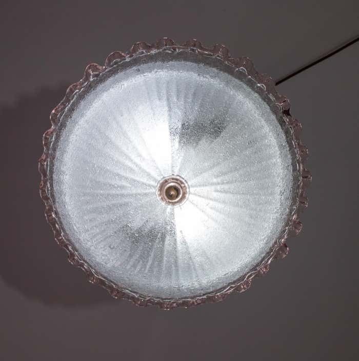 photo furniture Italian Pink Murano Glass Ceiling Fixture, Murano, 1960