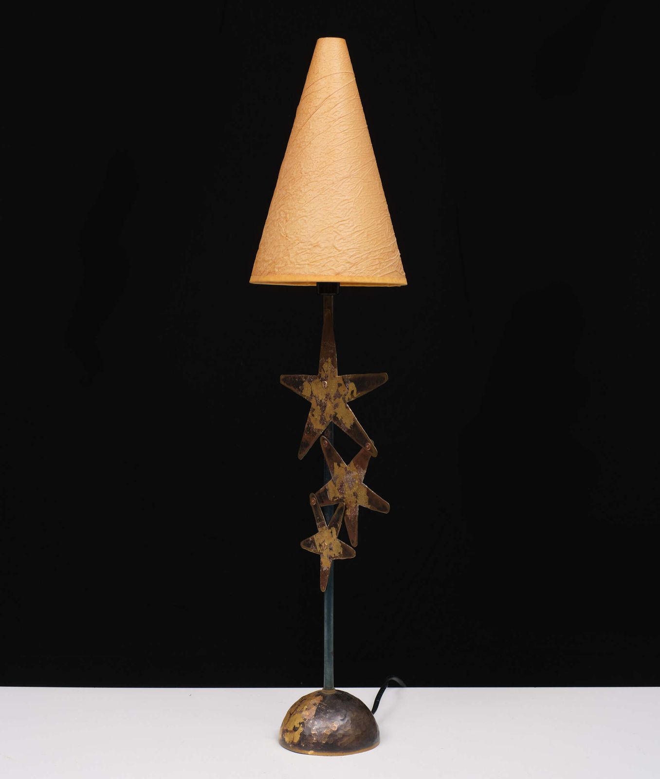 photo furniture Robert Kostka Brass Handmade Table Lamp 1980s France