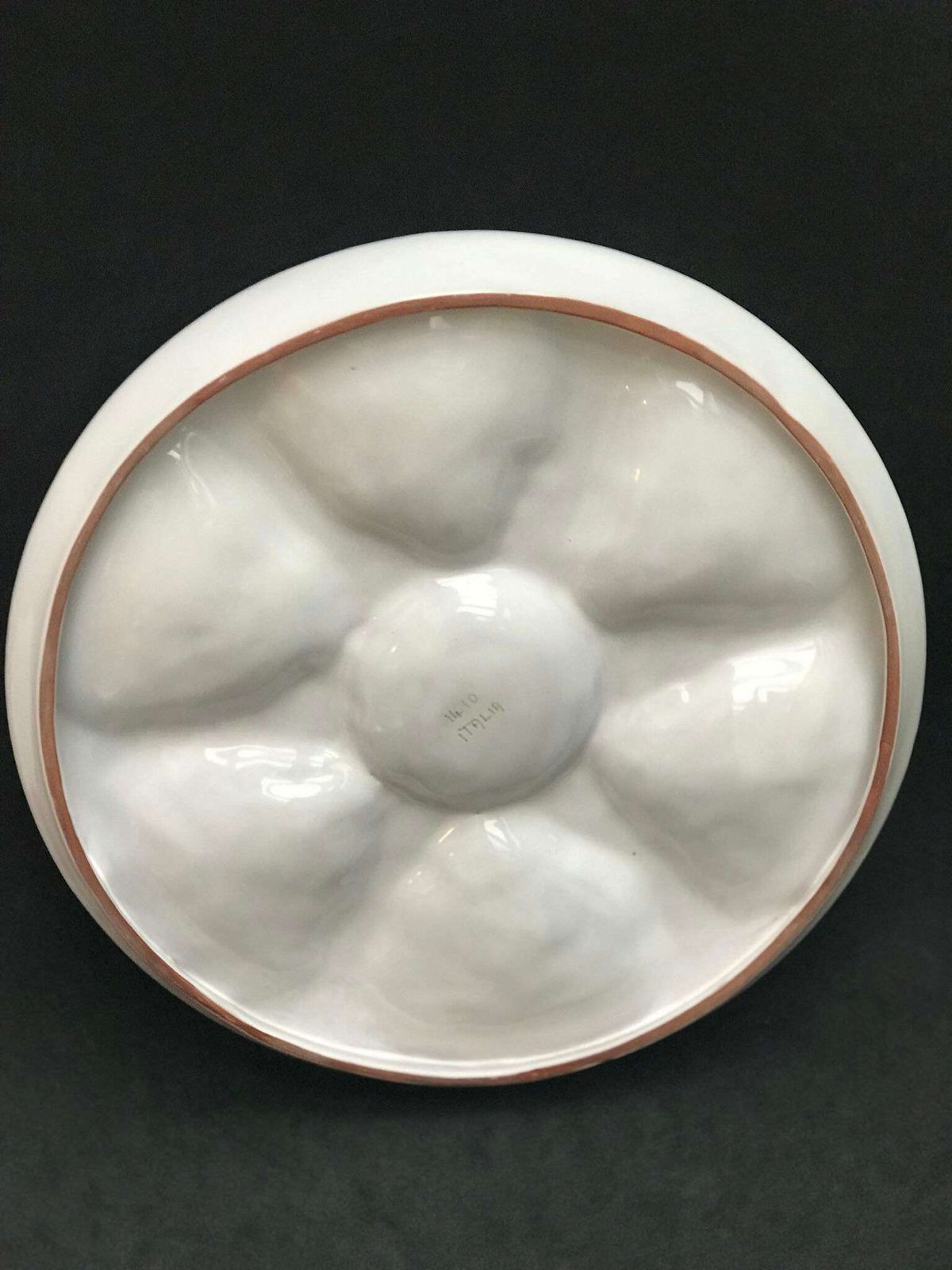 Oyster Plate Majolica Oyster Dish Italian Yellow White And Green Majolica Oyster Plate Collectable Glazed Hand Painted Collection photo buy
