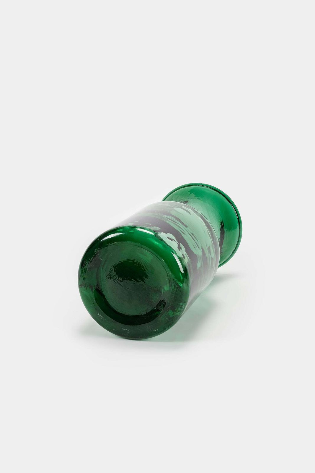 Umbrella Stand Or Large Vase, Green Glass From Empoli, 50s photo vintage