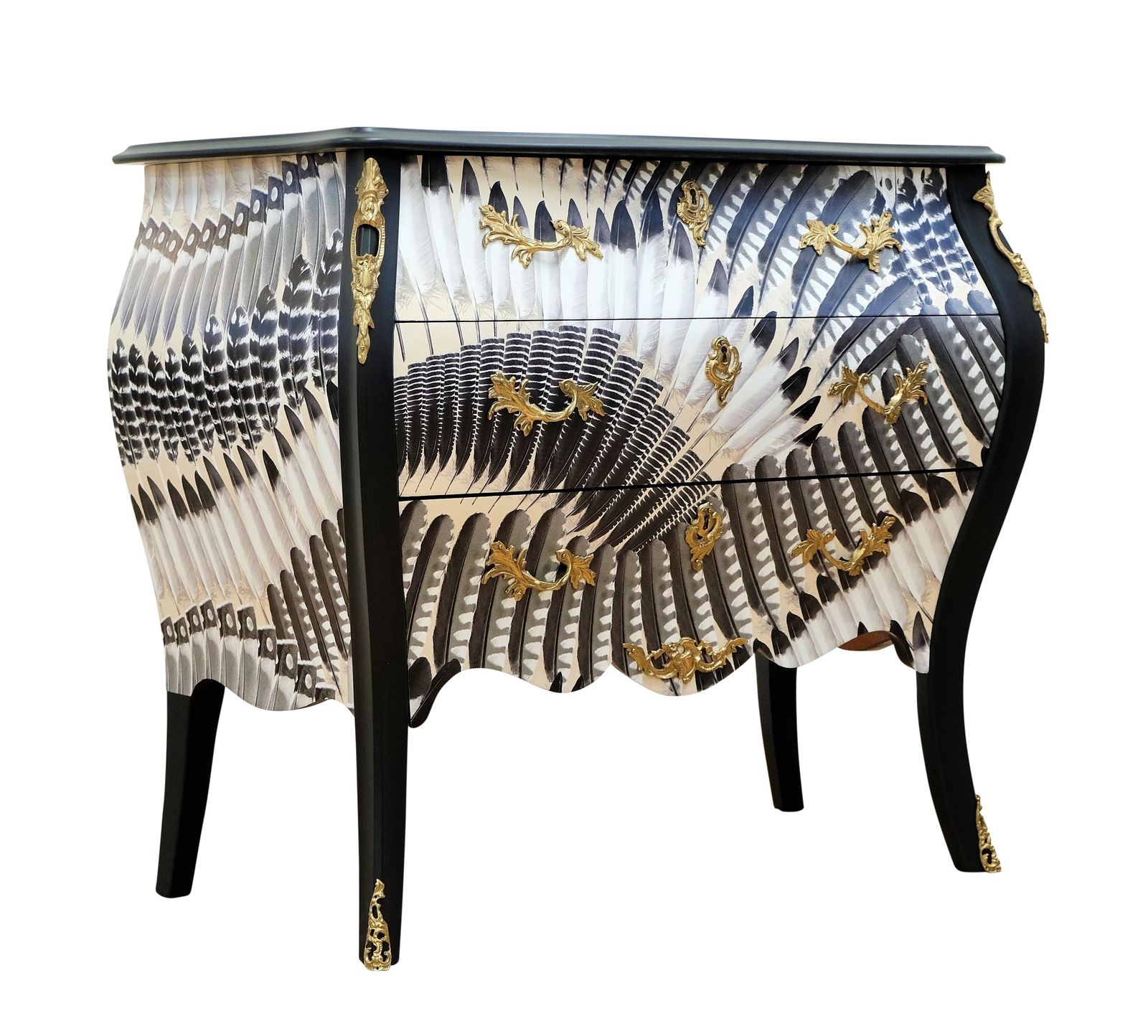 Rococo Chest With Feather Design And Marble Top photo furniture