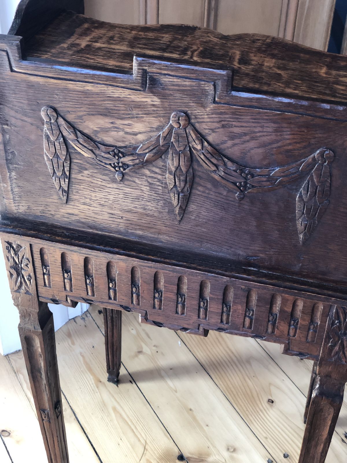 photo buy 19th Century Bedside Pine Table, Louis XV Provençal Style
