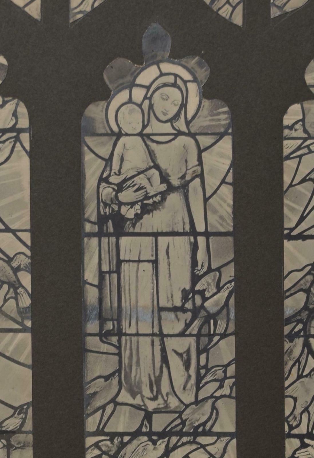 William Nicholson St Andrew's Church, Mells, Somerset Stained Glass Window By William Nicholson 1930 photo for sale