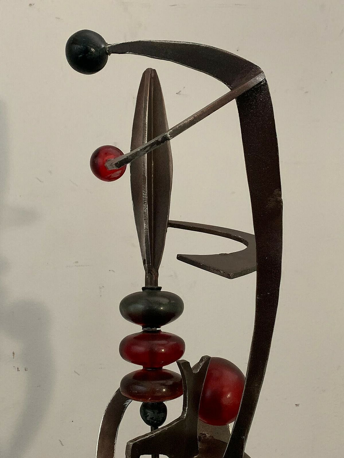Futuristic Juggler Sculpture Made Of Wrought Iron And Coloured Resin, 1960s photo 1913.0