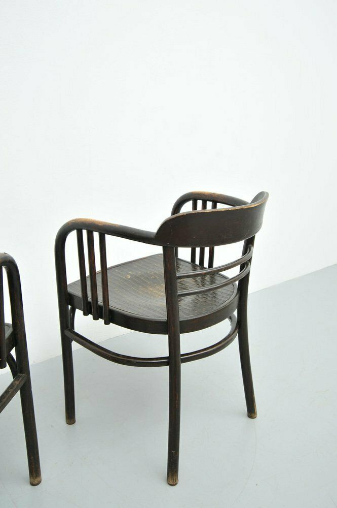 photo vinterior Model 6093 Chairs In Beech By Jacob & Josef Kohn, Vienna, Austria, 1890s, Set Of 2