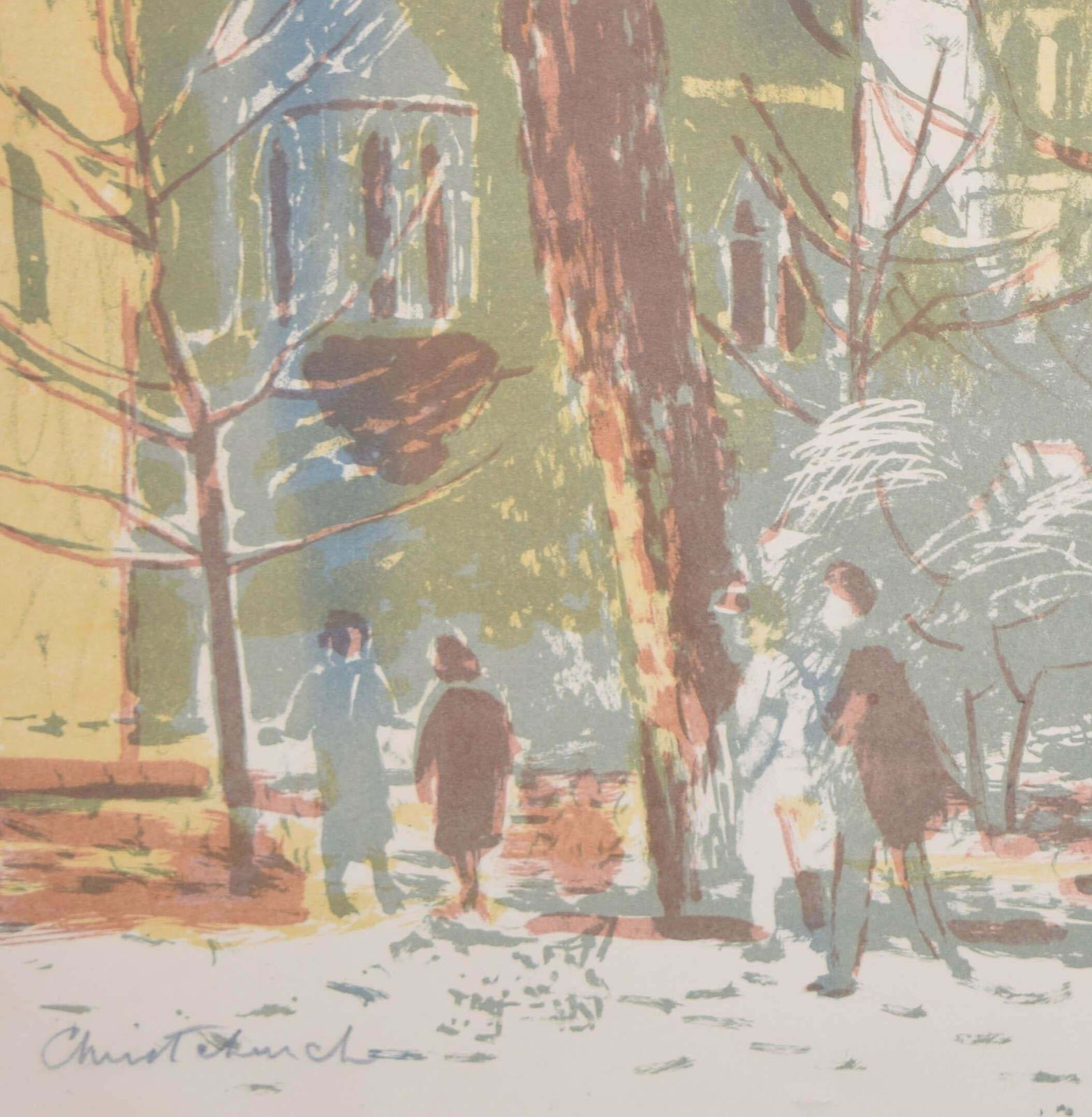 Edwin La Dell Christ Church Meadows, Oxford Lithograph By Edwin La Dell photo 1300.0