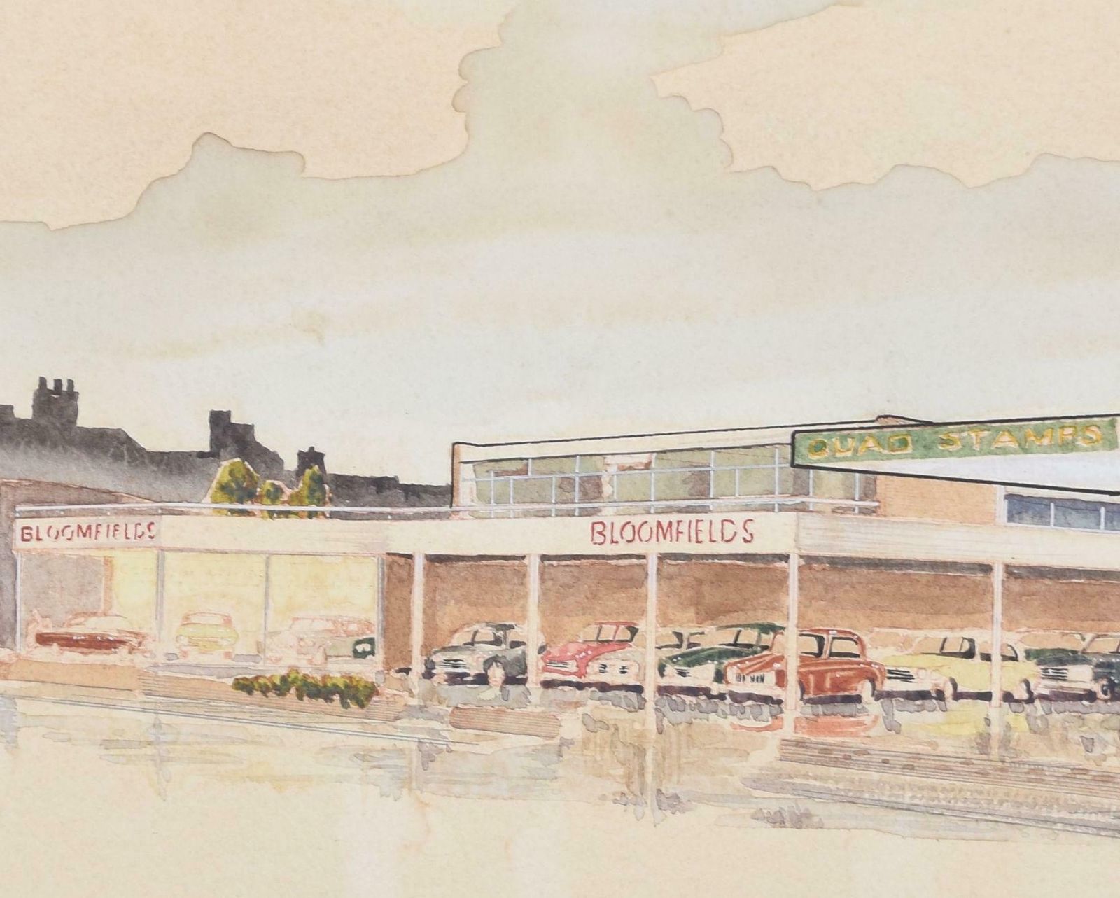 Unknown Bloomfields Car Showroom And Esso Garage, Camberwell Road, London Se5 Painting photo for sale