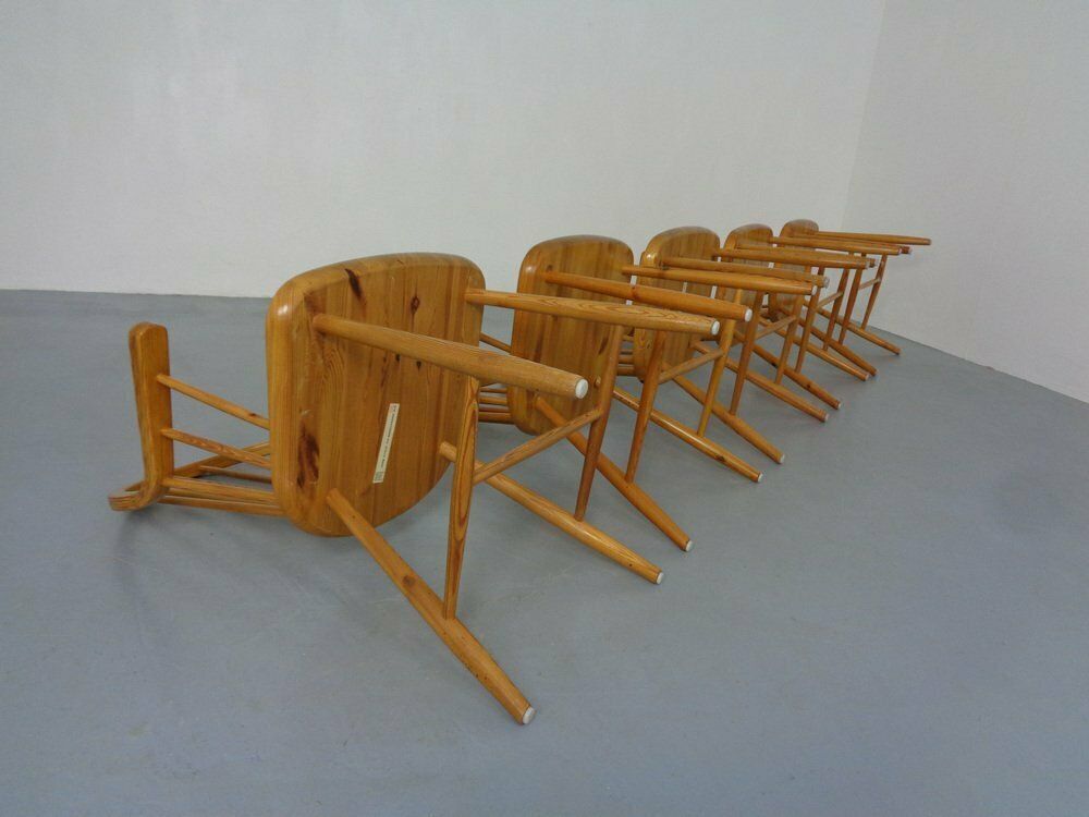 photo for sale Pine Chairs By Erik Ole Jørgensen, Set Of 5