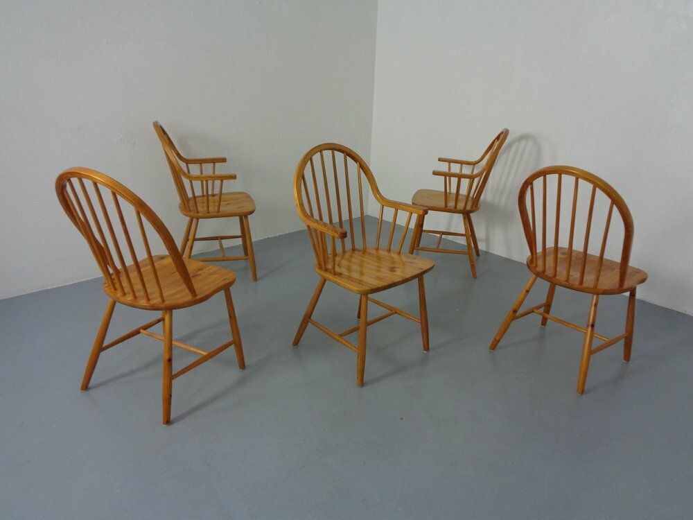 1712.0 Pine Chairs By Erik Ole Jørgensen, Set Of 5 photo