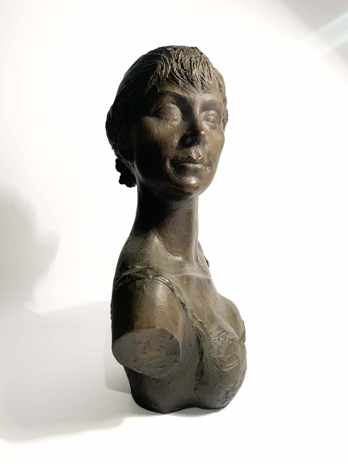 Bust Of A Lady In Lost Wax Bronze Sculpture By Giuseppe Motti, 1950s photo buy