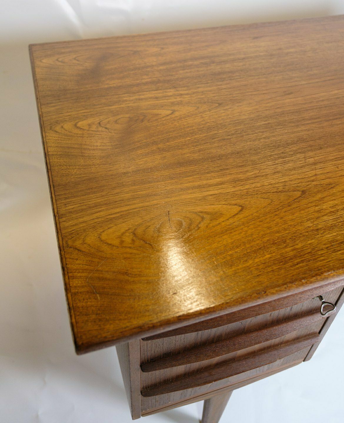 Desk In Teak With Floating Tabletop, Danish Design 1960s photo Furniture