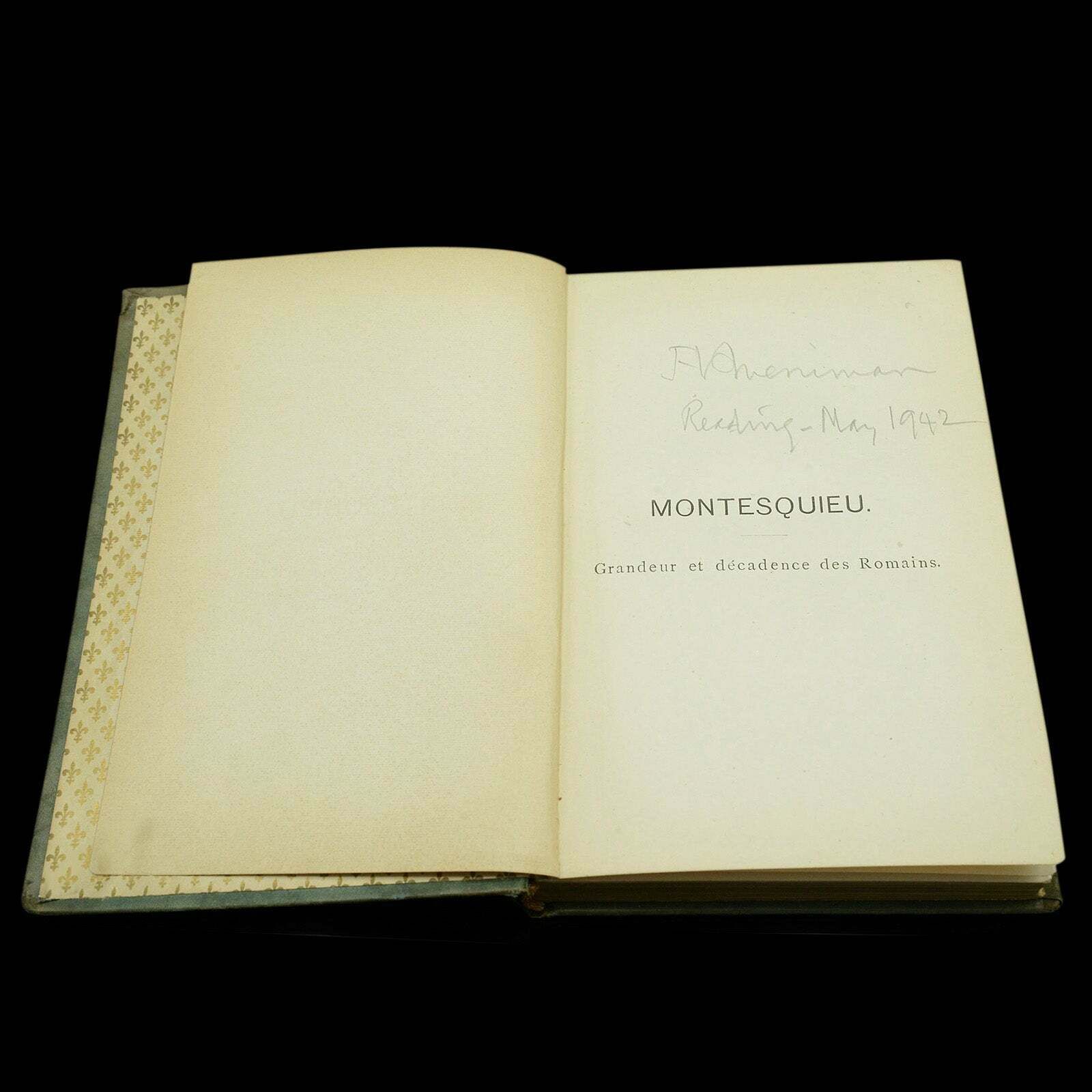 Antique Book Grandeur Des Romains, Montesquieu, French Language, Mid Victorian photo 275.0