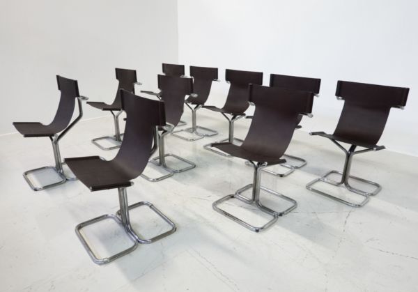 Mid Century Modern Set Of 10 ‘Topos’ Chairs By Gruppo Dam For Busnelli, 1970s photo Furniture