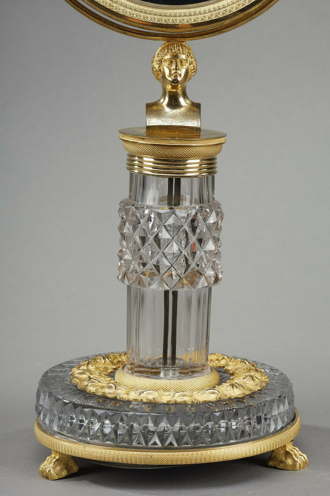 photo furniture Toilet Mirror In Cut Crystal And Charles X Gilt Bronze Frame