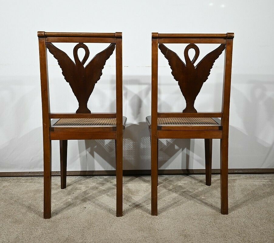Pair Of Mahogany Chairs, Directoire Style – Late 19th Century photo vinterior