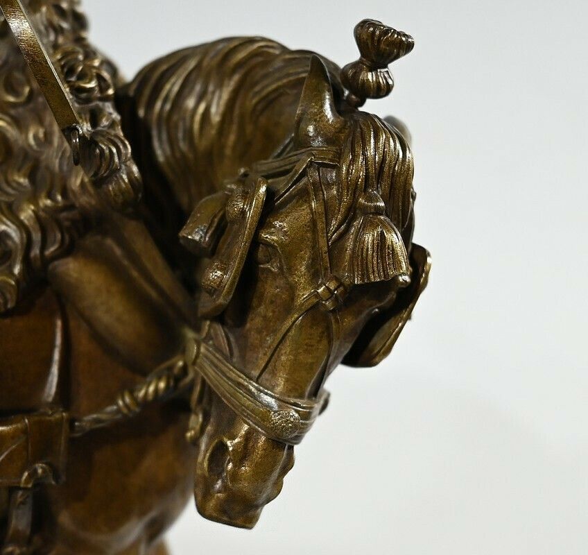 Important Bronze “The Draft Horse” By T. Gechter – 1841 photo vinterior