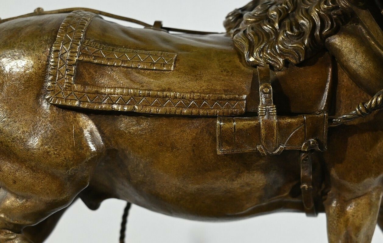 photo for sale Important Bronze “The Draft Horse” By T. Gechter – 1841