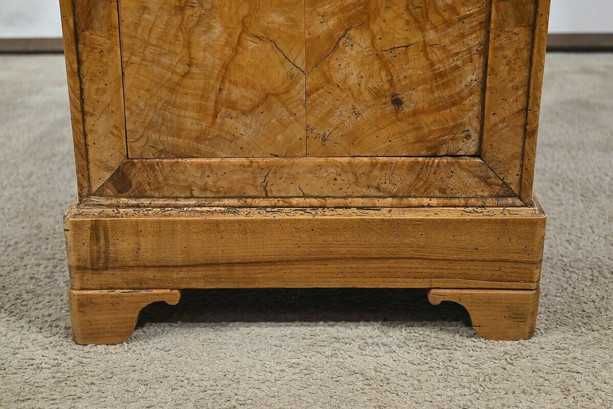 Furniture Ash Bedside Table, Restoration Period – 1st Part 19th Century photo