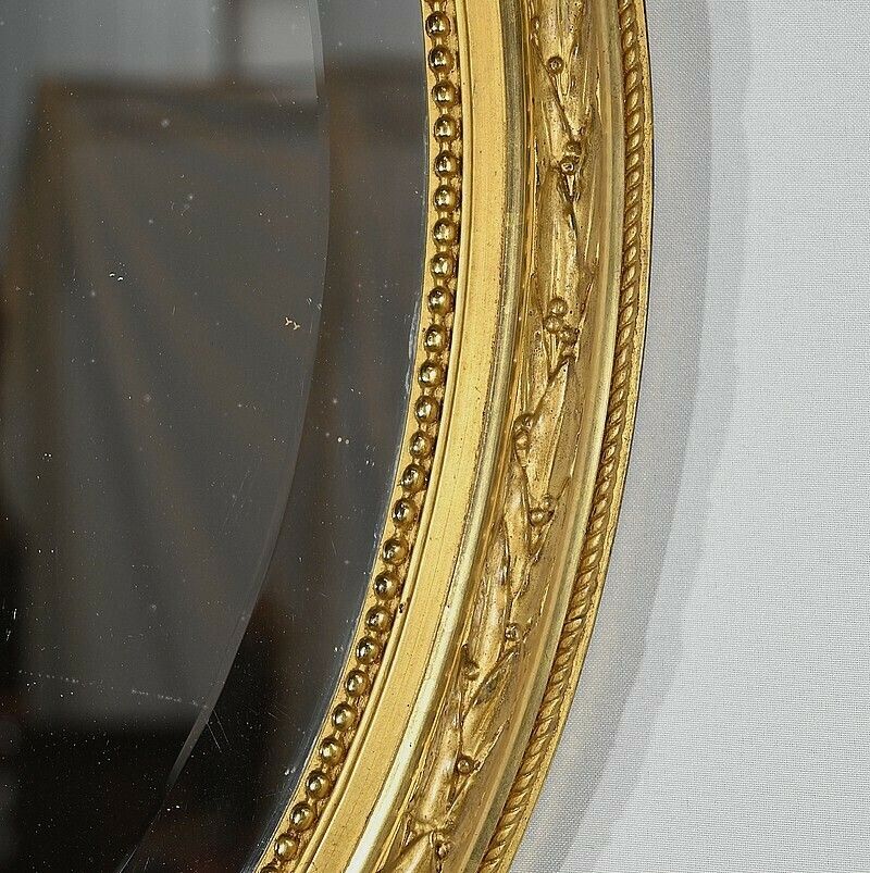 Oval Mirror In Golden Wood, Louis XVI Style – 2nd Part 19th Century photo buy