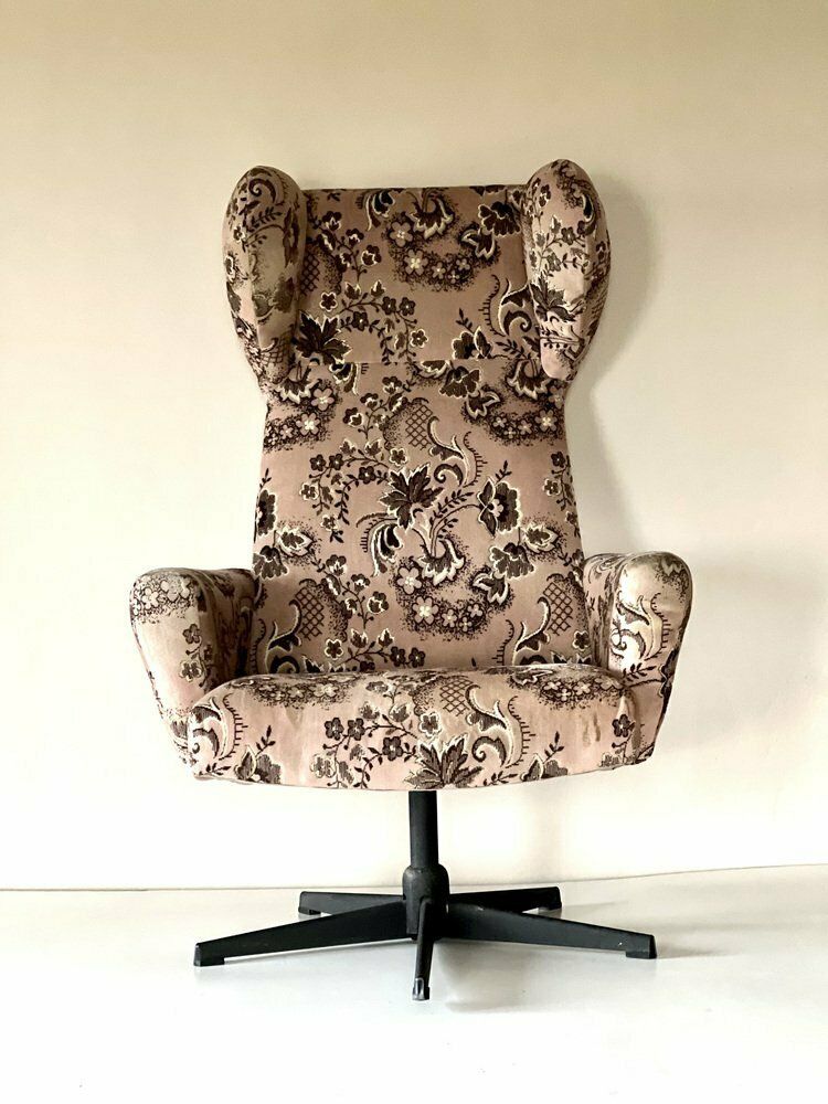 Swivel Wing Chair, Czechoslovakia, 1970s photo furniture