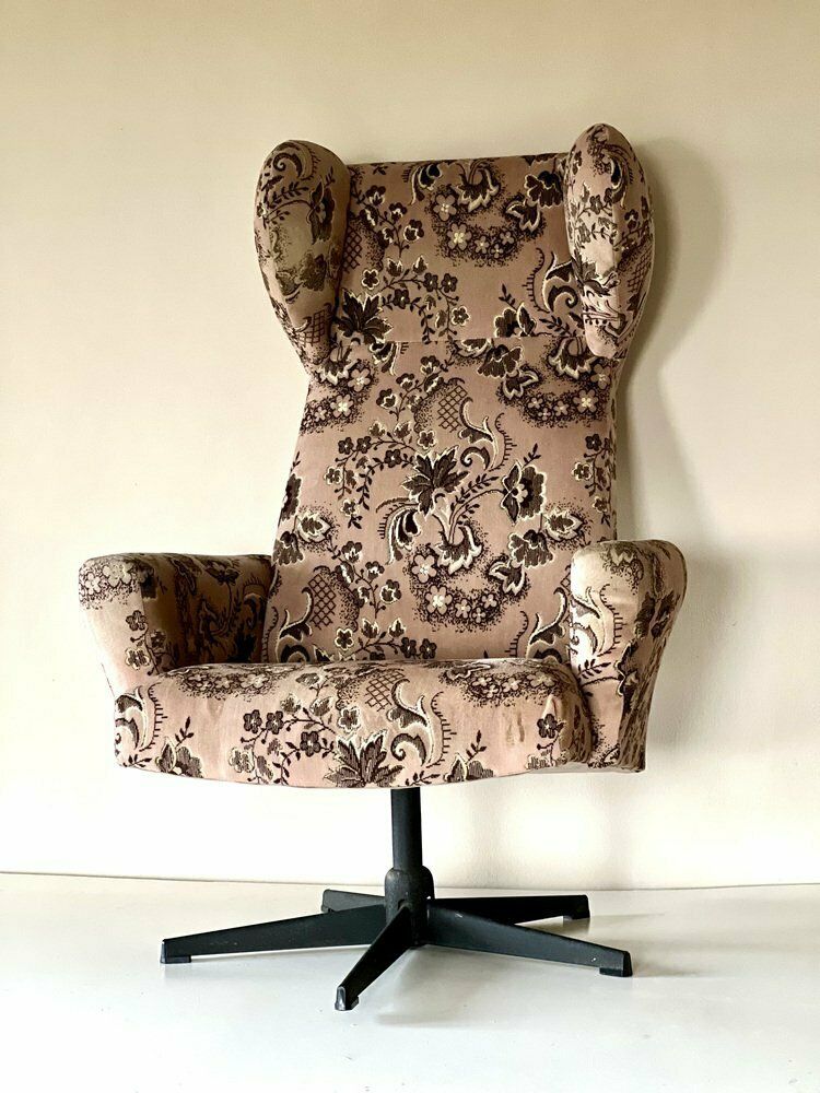 Swivel Wing Chair, Czechoslovakia, 1970s photo for sale