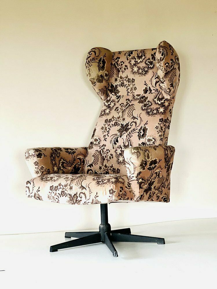 Swivel Wing Chair, Czechoslovakia, 1970s photo Furniture