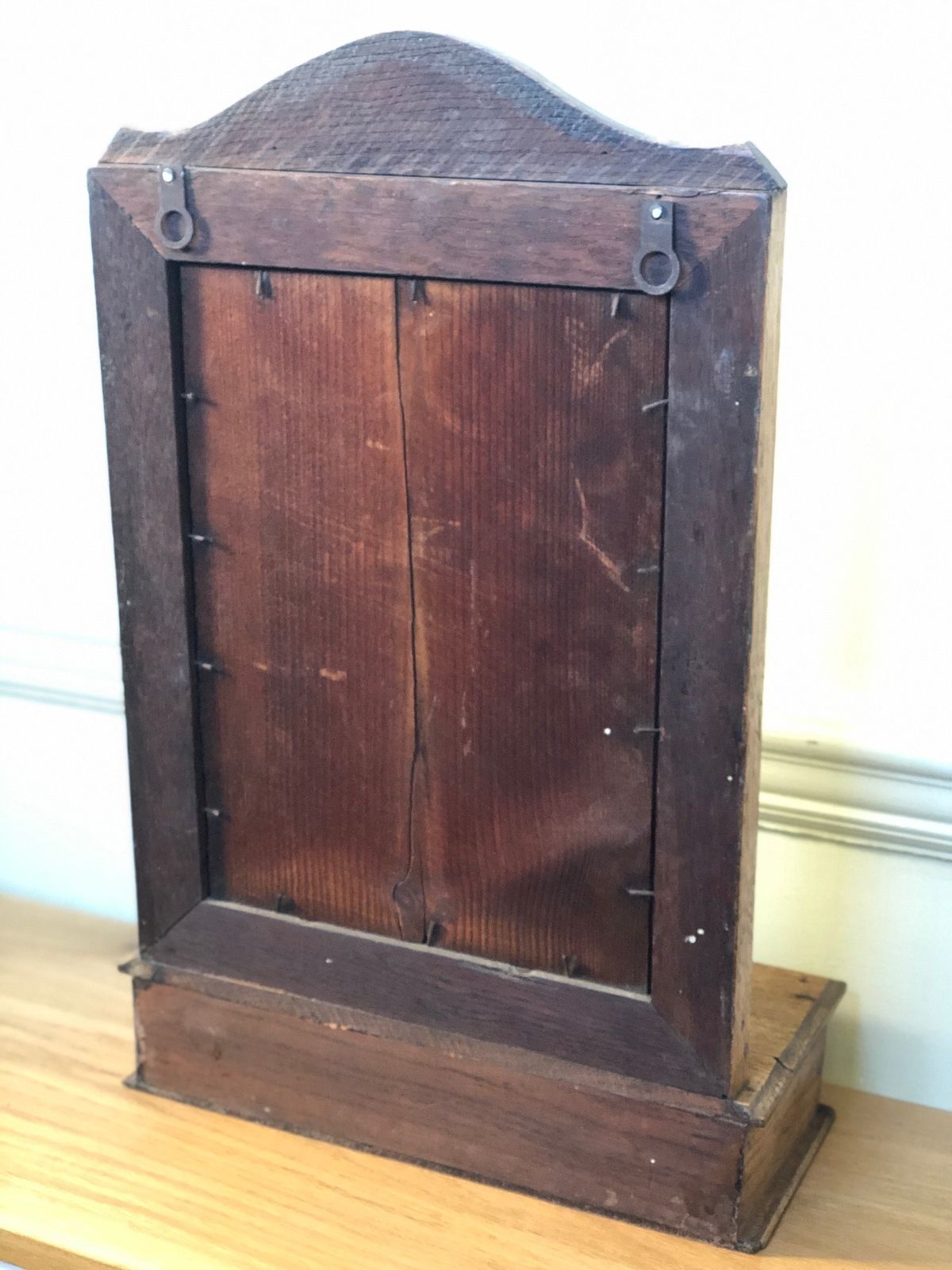 Antique Wall Mirror Valet, English, Hall, Glove Box, Victorian C.1890 photo vinterior