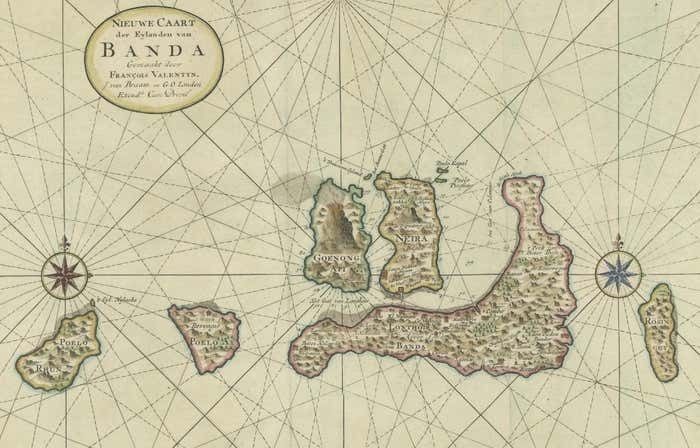 Original Anitque Map Of The Banda Or Spice Islands In The Dutch East Indies photo 727.0