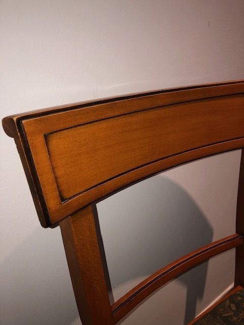Grange France Cherry Wood Set Of 4 Dining Chairs With Floral Upholstery photo buy
