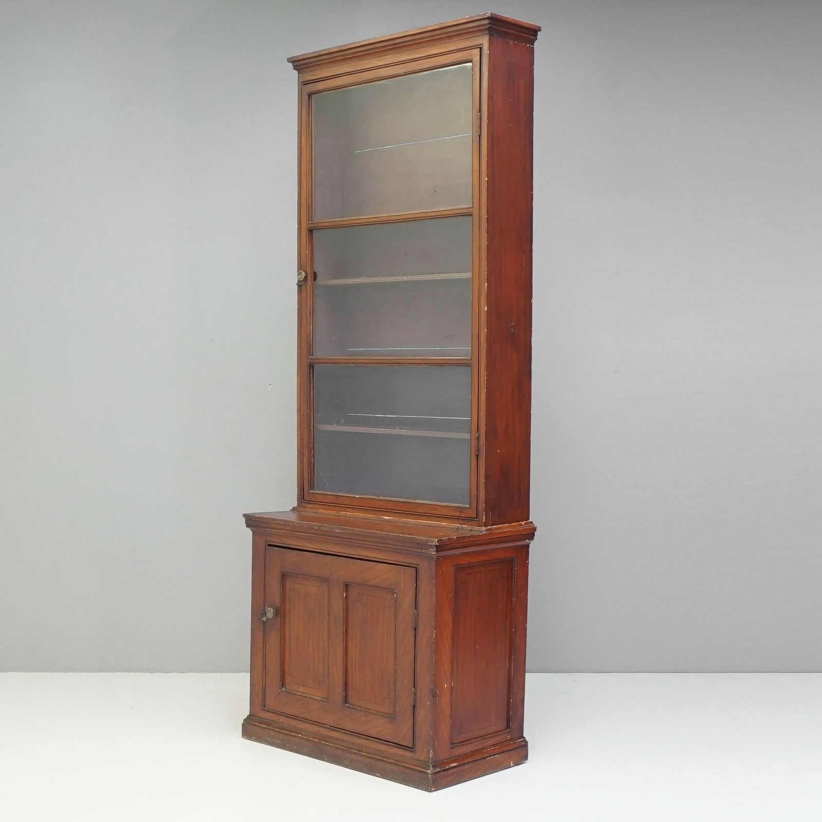 Cupboard Bookcase, 1800s, Pine