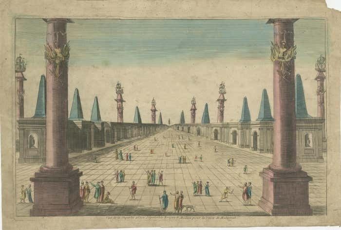 Antique Print Of The Prophet's Mosque Or Al Masjid An Nabawī In Medina photo furniture