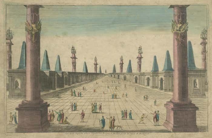 Antique Print Of The Prophet's Mosque Or Al Masjid An Nabawī In Medina photo for sale