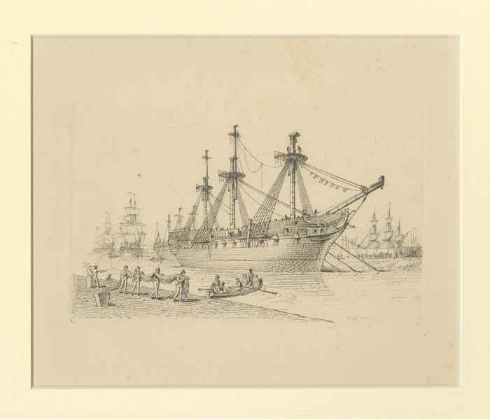 Antique Master Print With A Marine View 'City Canal' photo for sale