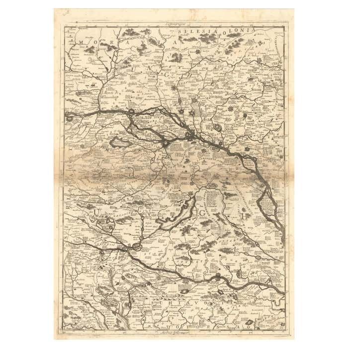 Old Map Showing Info Related To The Ottoman Wars Including Conflict Dates, C1690