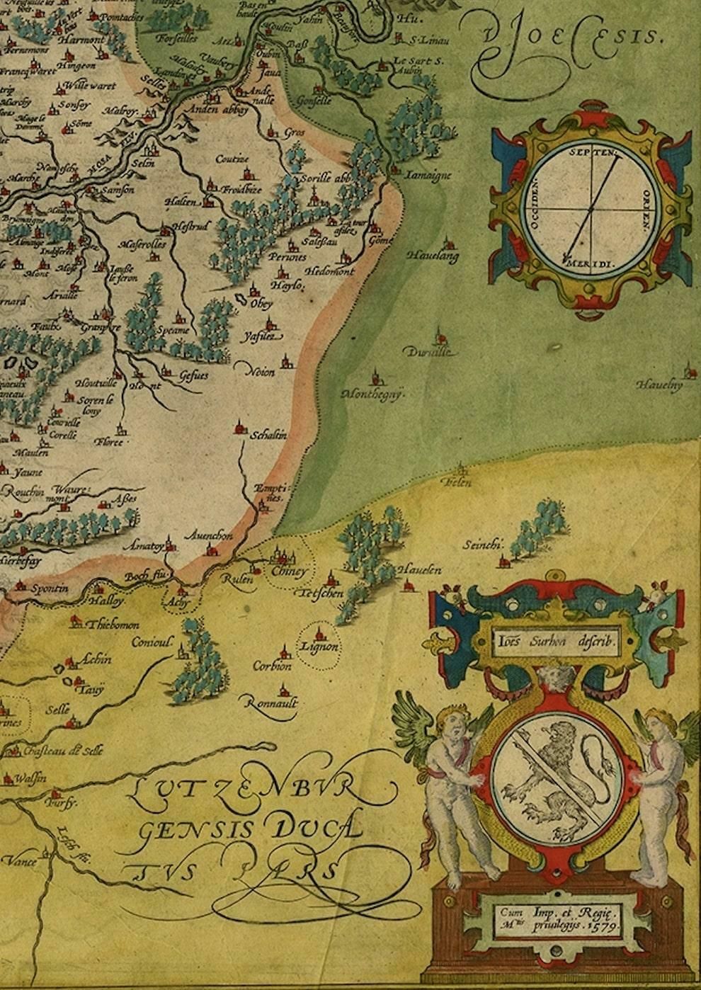 Antique Map Of The Namen Or Namur Region In Wallonia, Belgium photo furniture