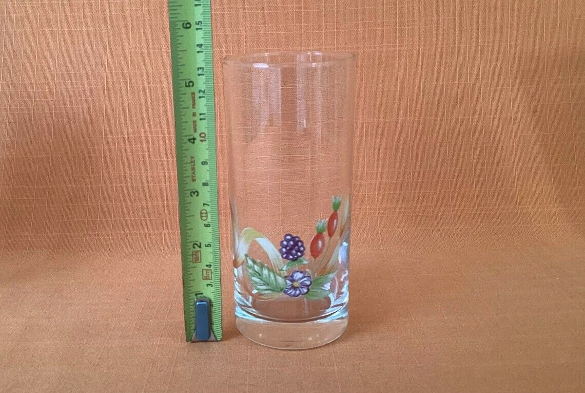 photo for sale St Michael Harvest Glasses (Set Of 6), Rare St Michael Tall Glasses From The Harvest Range, Retro Highball Glasses, Retro Marks And Spencer