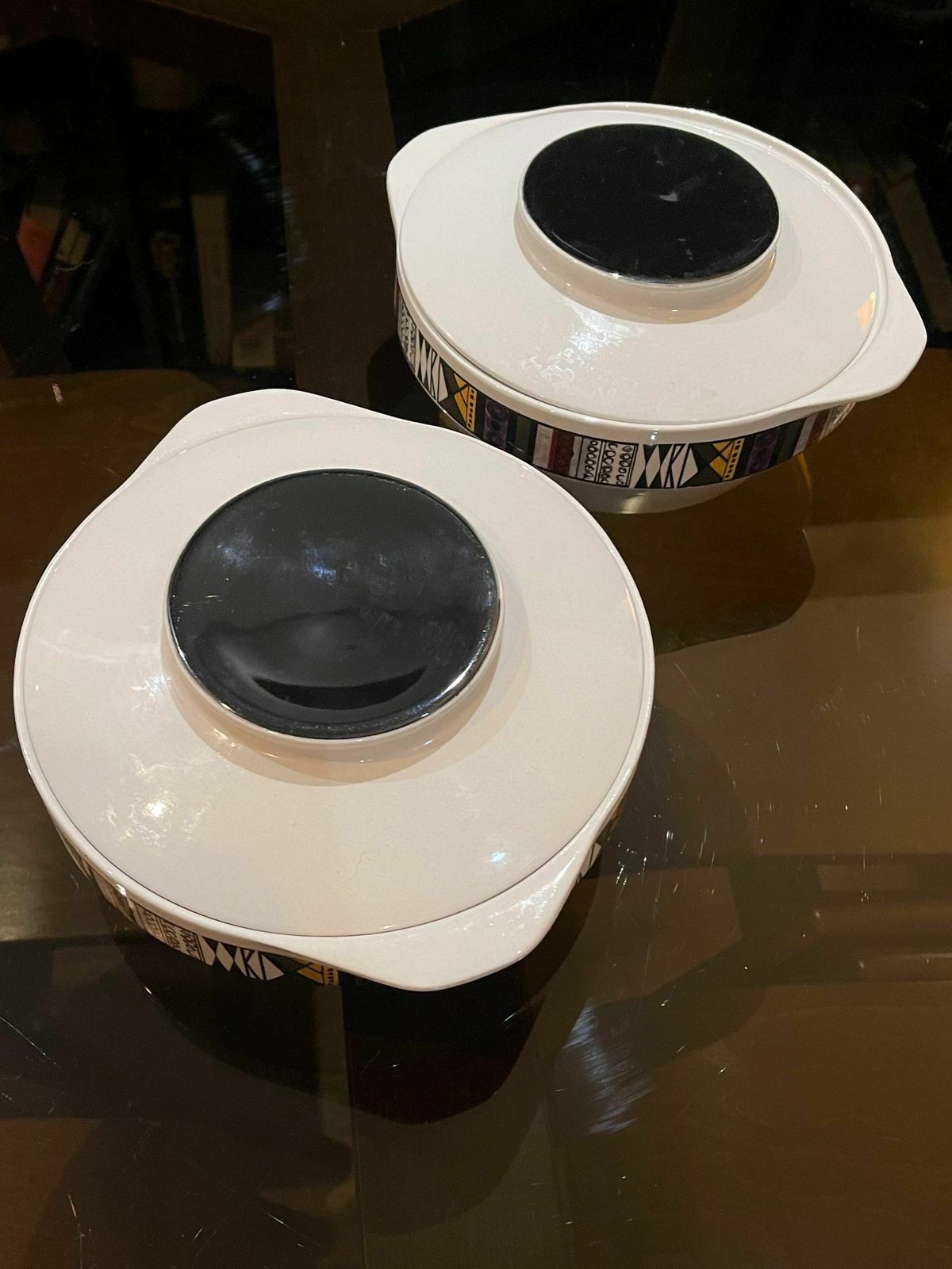 A Pair Of 1960's Retro Wood And Sons Atlanta Vintage Serving Dishes With Lids photo 60.0