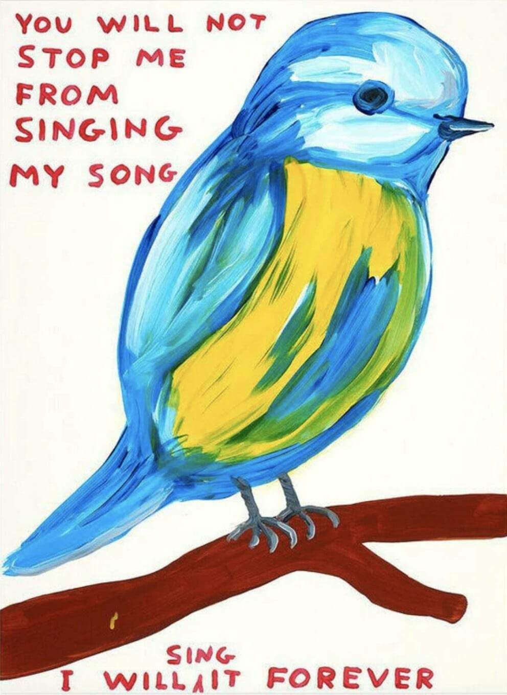 David Shrigley You Will Not Stop Me From Singing My Song, 2021