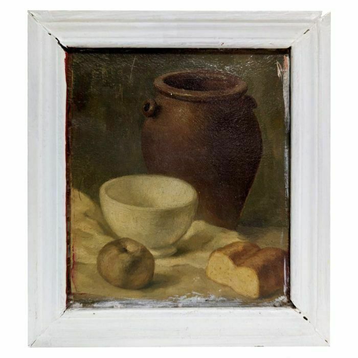 Louis Edouard Garrido Still Life With Bowl Oil On Paper