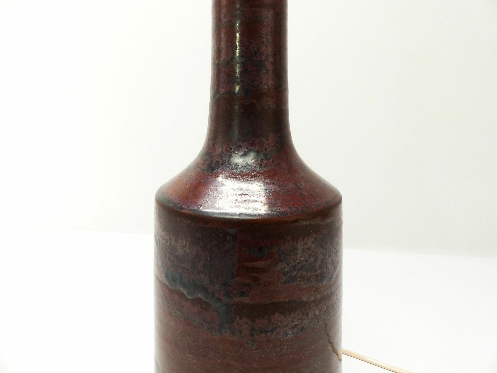 Scandinavian Oxblood Ceramic Lamp Désirée Stentoj 1970 photo vinterior