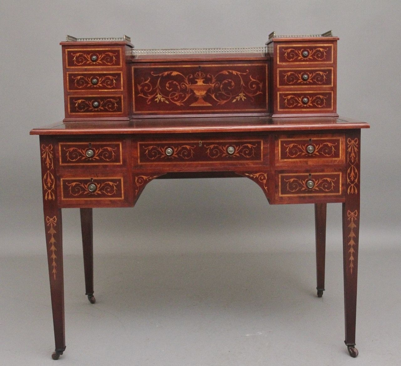 19th Century Mahogany Inlaid Writing Desk