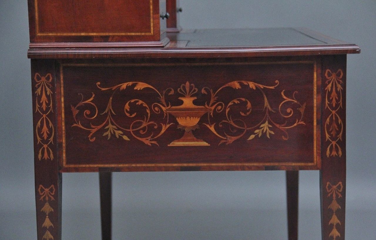 19th Century Mahogany Inlaid Writing Desk photo 2250.0