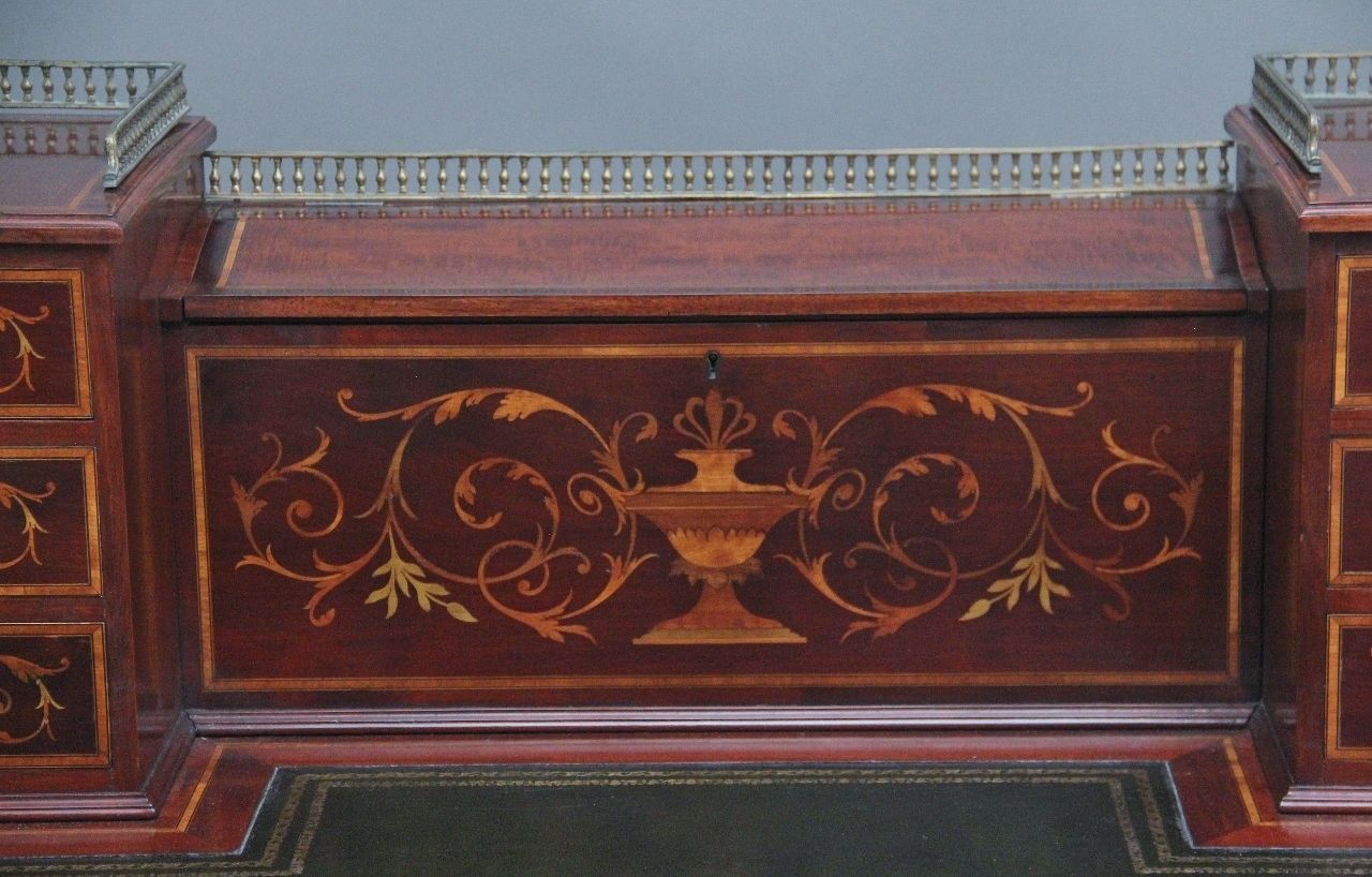 photo buy 19th Century Mahogany Inlaid Writing Desk