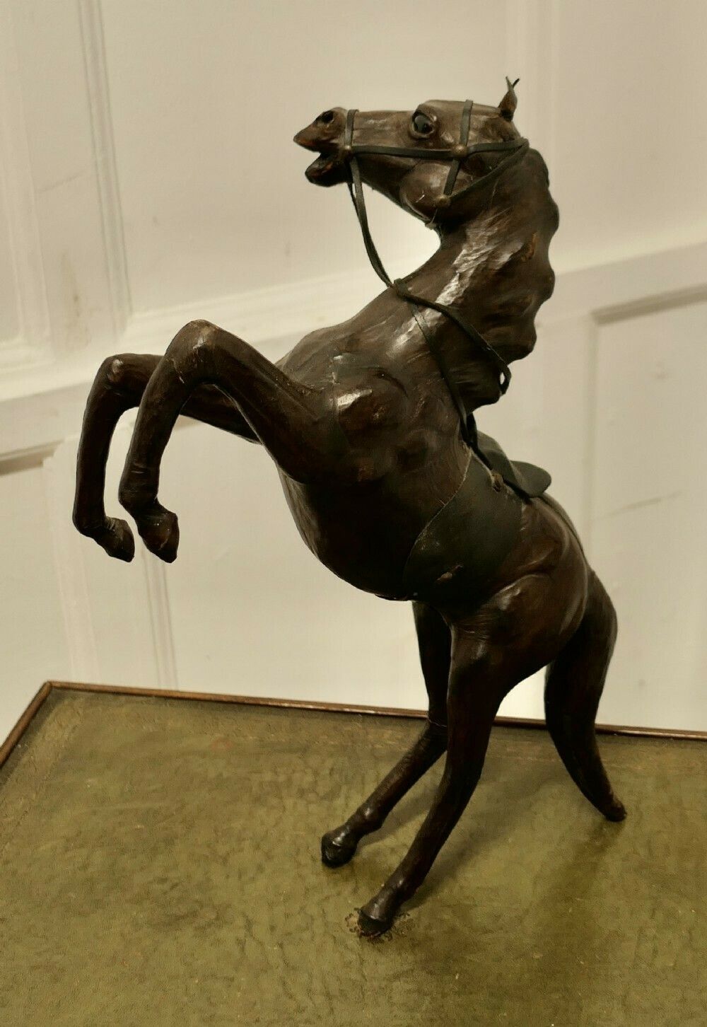Arts And Crafts Leather Model Of A Horse photo furniture