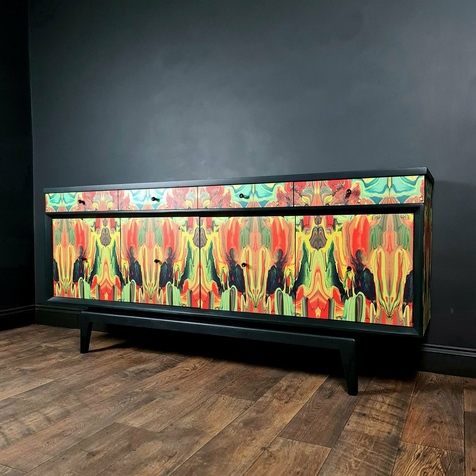 Mid Century Lebus Sideboard With Cocktail Section. photo furniture