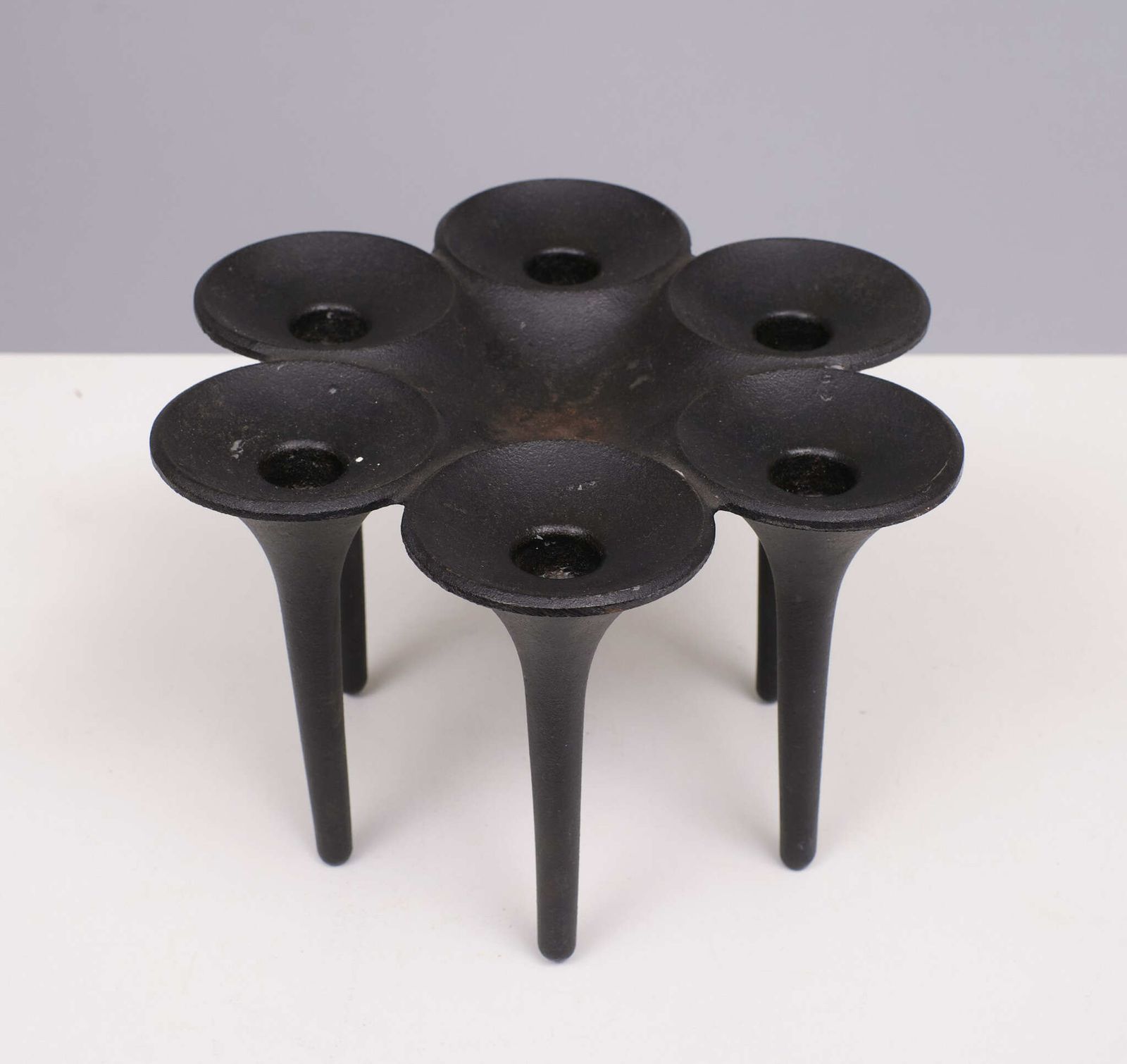 Holmgren Illums Bolighus, Cast Iron Candle Holder 1960s Denmark