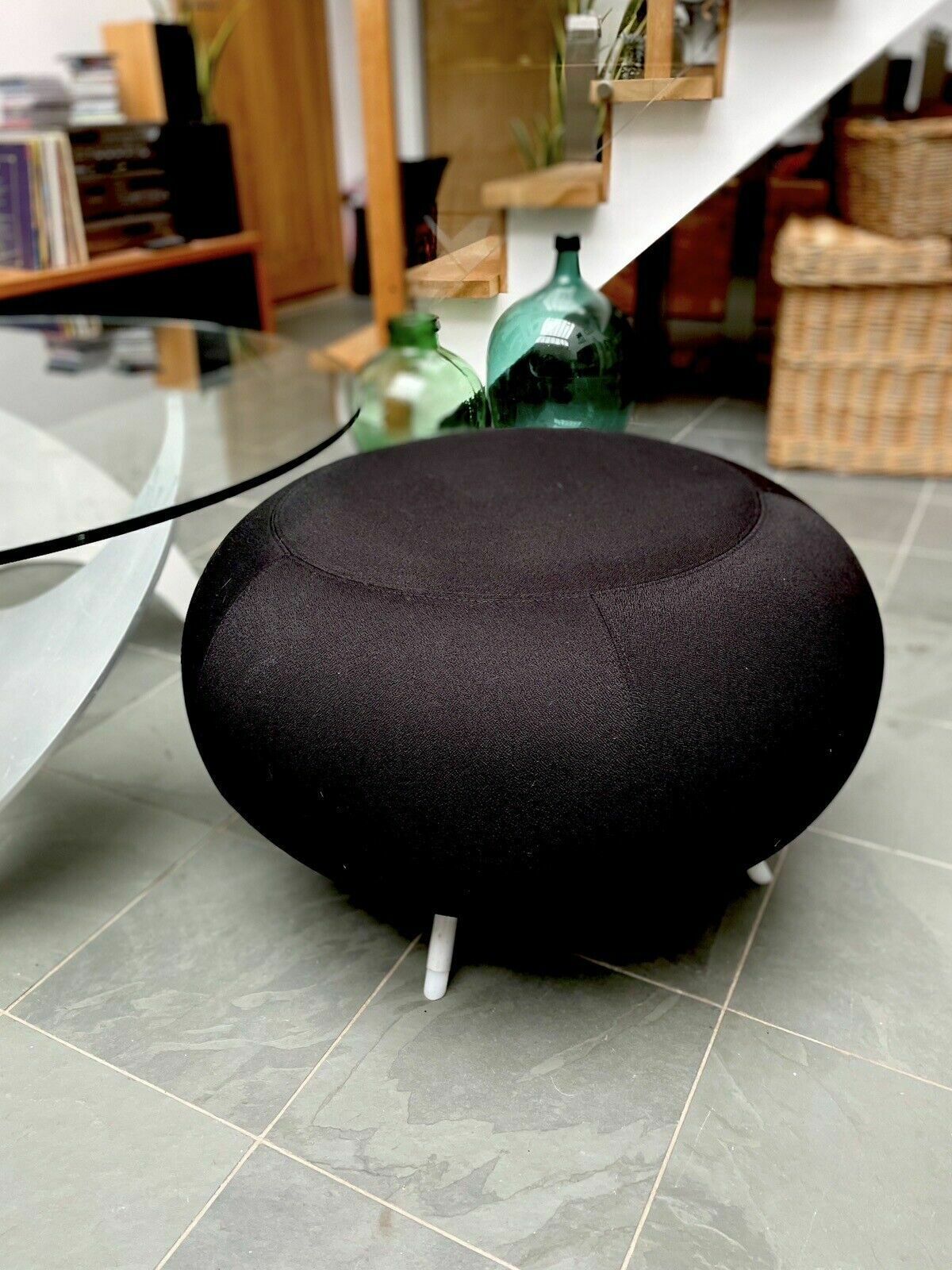 130.0 Allermuir A620 Pebble Stool/Seating Unit In Havana Extreme (Black) photo