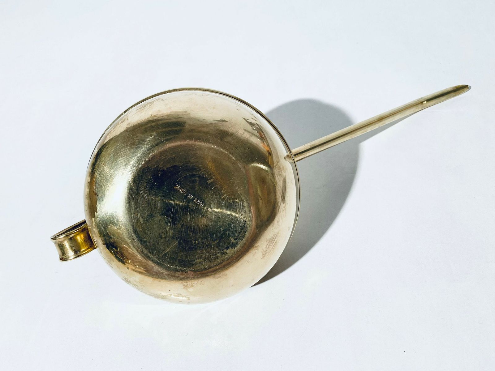 photo for sale Mid Century Brass Long Spout Flower Watering Can / 1960s Vintage Decor / Made In England