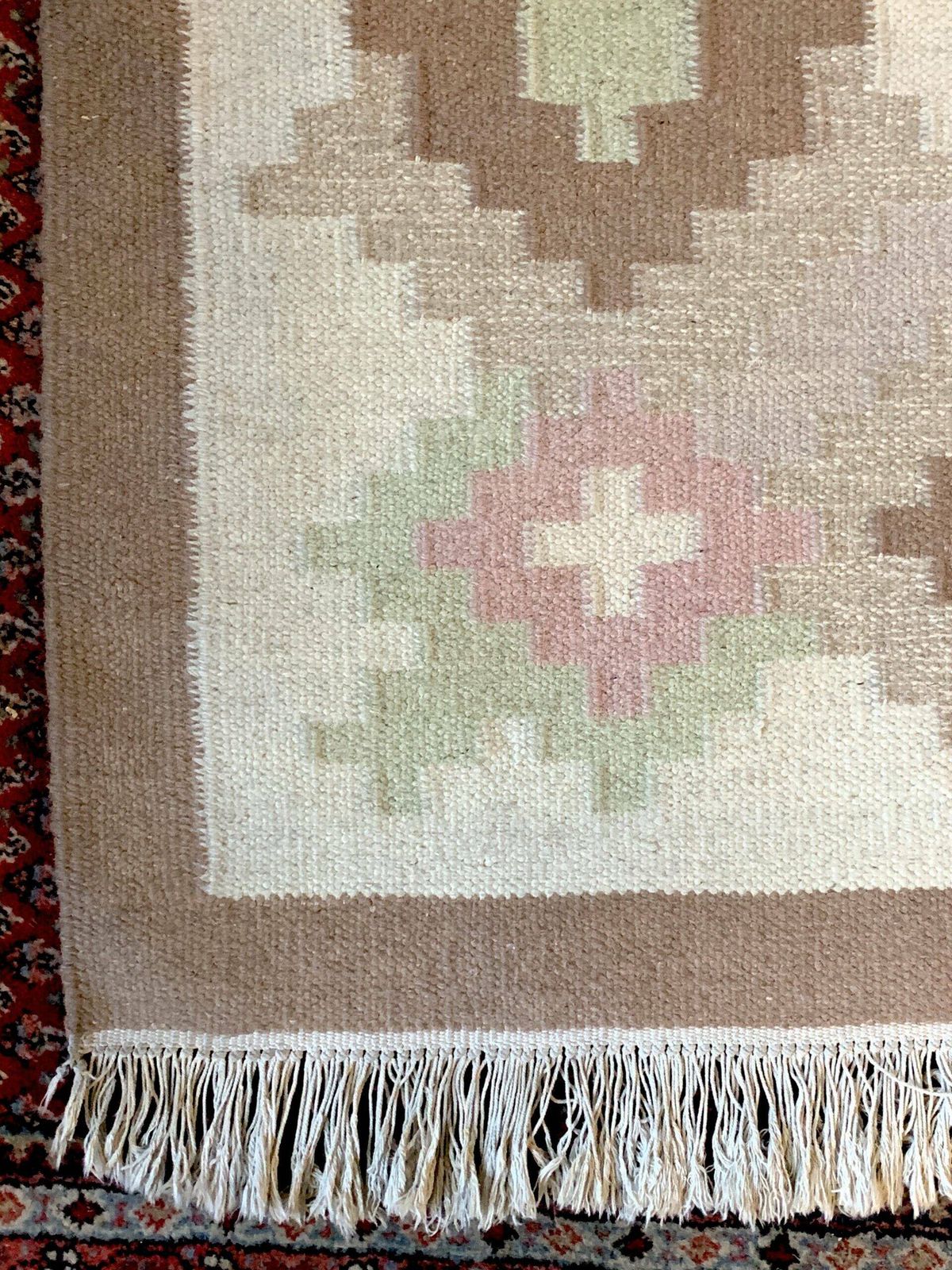 Wool Rug Röllakan 1, Sweden 1960s/1970s, Vintage, Mid C Modern photo 597.0